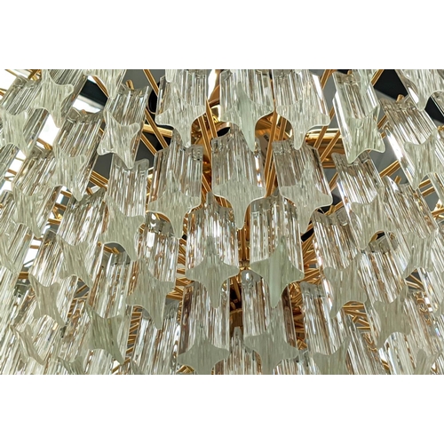 369 - NOVARESI CHANDELIER, Murano Quadedri drops, 80cm drop, gilt metal frame.