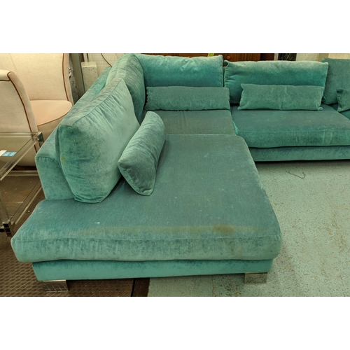 389 - LATHAMS SOFA, 450cm W x 230cm D x 85cm H.