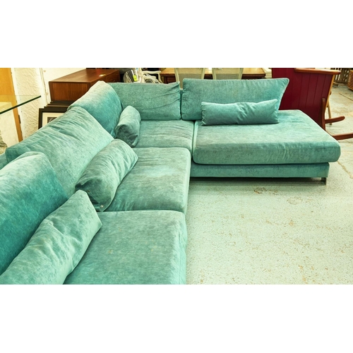 389 - LATHAMS SOFA, 450cm W x 230cm D x 85cm H.