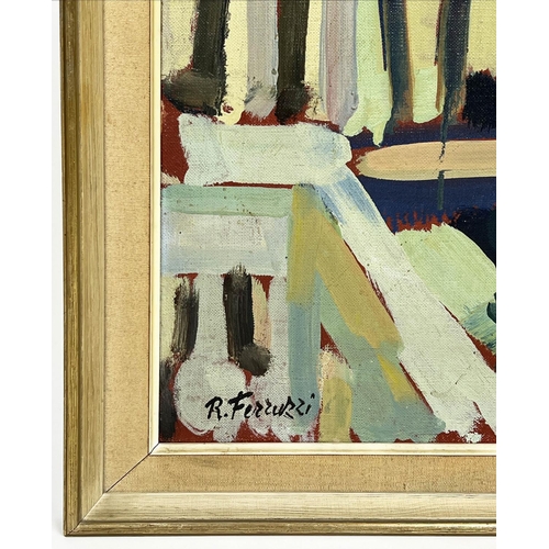 56 - ROBERTO FERRUZZI (Italian 1927-2010), 'Venice Canal', oil on canvas, 54cm x 61cm, framed.