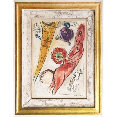 75 - MARC CHAGALL 'Paris Fantastique - La Tour Eiffel a L'ane' lithograph, 37.5cm x 27.5cm, numbered in p... 