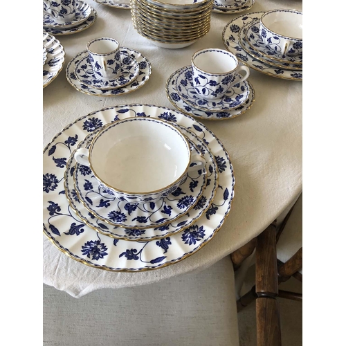 188 - DINNER SERVICE, English Fine Bone China spode ' blue colonel', twelve place, eight piece settings, a... 