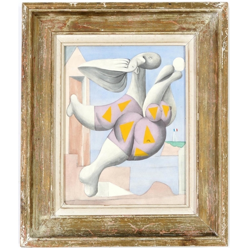 90 - PABLO PICASSO, Bagnante Che Gioca Al Pallone, rare pochoir 1955, limited edition 200, suite Venti Po... 