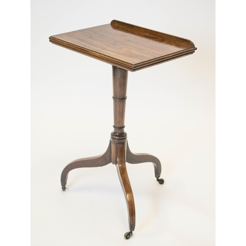 137 - READING TABLE, 75cm-105cm H, 48cm H x 34cm D, Regency mahogany and line inlaid, with height and angl... 