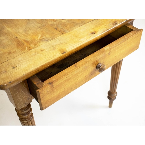 186 - FARMHOUSE TABLE, 74cm H x 160cm W x 72cm D, 19th century French cherrywood with single bread slide a... 