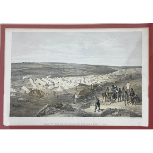 70 - TINTED LITHOGRAPHS OF THE CRIMEAN WAR, a set of seven, uniformly mounted and framed taken from 'the ... 