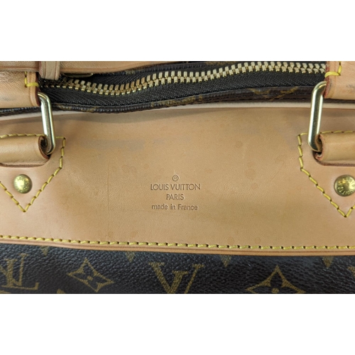 1 - VINTAGE LOUIS VUITTON ALIZE 55 TRAVEL BAG, monogram canvas with three large zippered compartment, on... 