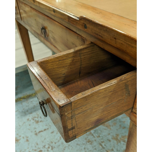 138 - WRITING DESK, 100cm W x 62cm D x 79cm H, 19th century Continental style with three frieze drawers an... 