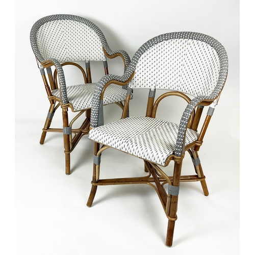 142 - MAISON J GATTI BISTRO CHAIRS, a pair, 88cm H x 52cm W. (2)