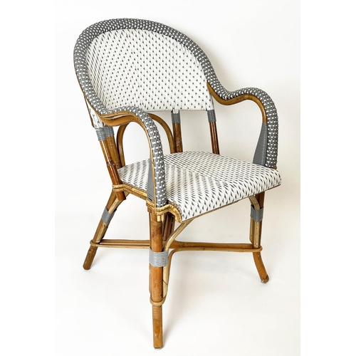 142 - MAISON J GATTI BISTRO CHAIRS, a pair, 88cm H x 52cm W. (2)