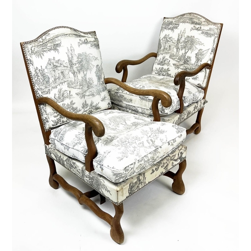 145 - OS DE MOUTON ARMCHAIRS, a pair, French late 19th century, 89cm H x 52cm W. (2)