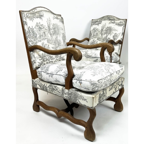 145 - OS DE MOUTON ARMCHAIRS, a pair, French late 19th century, 89cm H x 52cm W. (2)