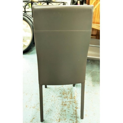 245 - BONALDO CHAIRS, a set of six, grey leather, 108cm H. (6)