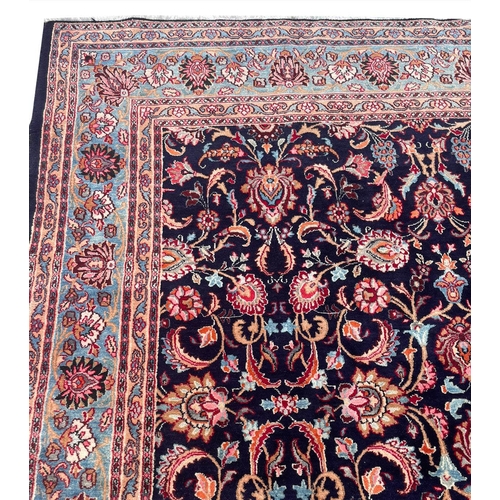 44 - ANTIQUE PERSIAN DAROKSH CARPET, 390cm x 303cm.