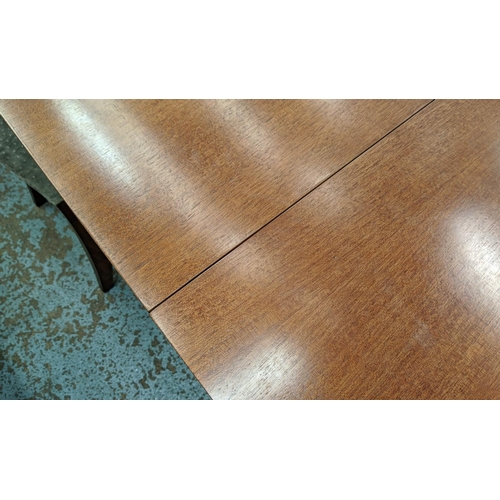 445 - DINING TABLE, approx 76cm H x 400cm L x 150cm D unextended and two extra leaves, each 102cm L, on tw... 