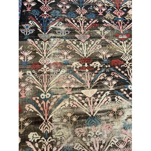 45 - ANTIQUE CAUCASIAN RUG, 216cm x 146cm.