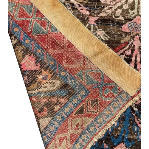 45 - ANTIQUE CAUCASIAN RUG, 216cm x 146cm.