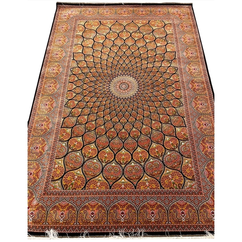 46 - FINE QUM DESIGN RUG, 221cm x 150cm.