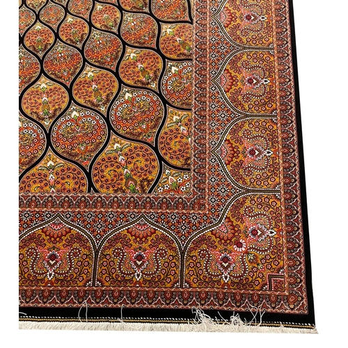 46 - FINE QUM DESIGN RUG, 221cm x 150cm.