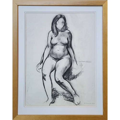 494 - VALERI SICHKOV (born in 1949), 'The artist model' 1980s, pencil/paper, 58cm x 43cm.