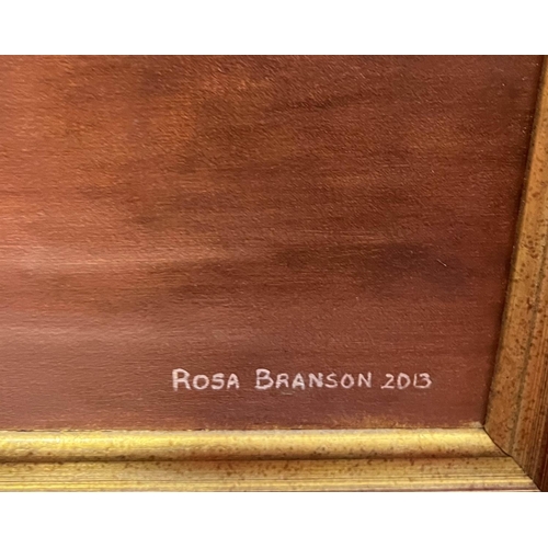 74 - ROSA BRANSON (British b.1933), 'Still life', oil on canvas, 71cm x 94cm, framed.