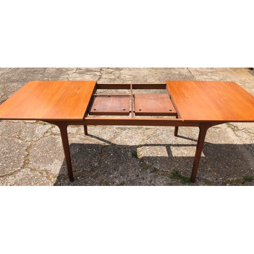 370 - MACINTOSH DINING TABLE, vintage mahogany extendable with two leaves, 159cm x 89cm x 74cm, at smalles... 