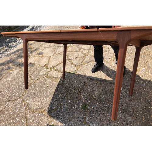 370 - MACINTOSH DINING TABLE, vintage mahogany extendable with two leaves, 159cm x 89cm x 74cm, at smalles... 