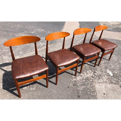 371 - DINING CHAIRS, 76cm H, a set of four, vintage 1960s, later weather upholstered seats. (4)