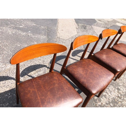 371 - DINING CHAIRS, 76cm H, a set of four, vintage 1960s, later weather upholstered seats. (4)