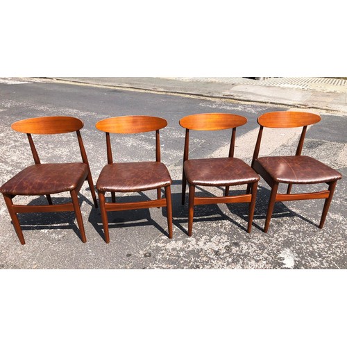 371 - DINING CHAIRS, 76cm H, a set of four, vintage 1960s, later weather upholstered seats. (4)