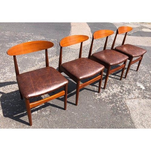 371 - DINING CHAIRS, 76cm H, a set of four, vintage 1960s, later weather upholstered seats. (4)