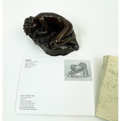 3 - JONATHAN WYLDER (British b.1957), 'Dream' signed and edition to rear 5 Wylder 3/9, bronze, 10cm H, w... 