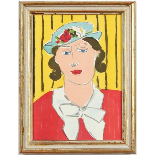 44 - HENRI MATISSE, 'Femme au chapeau', colour lithograph 1939, printed by Mourlot freres, 29.5cm x 38,5c... 