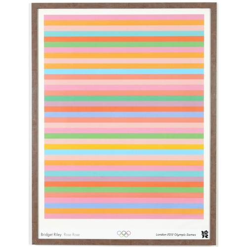 64 - BRIDGET RILEY, Rose Rose poster for London Olympic games 2012, 80cm x 60cm. (Subject to ARR - see Bu... 