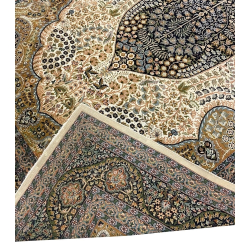 81 - FINE PART SILK KASHMIR CARPET, 293cm x 207cm.