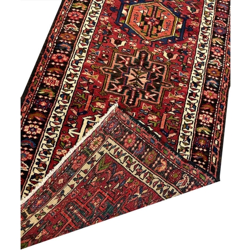 90 - PERSIAN KARAJA LONG RUNNER, 547cm x 90cm.