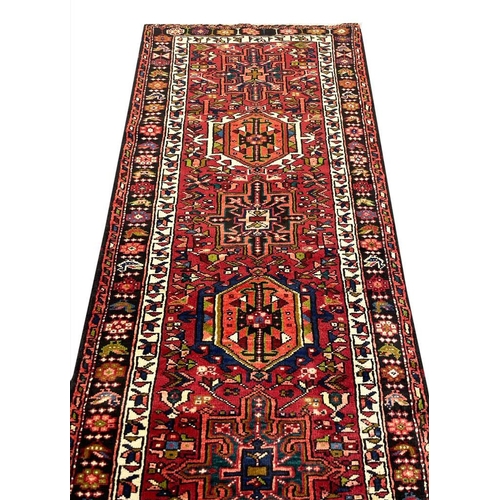 90 - PERSIAN KARAJA LONG RUNNER, 547cm x 90cm.