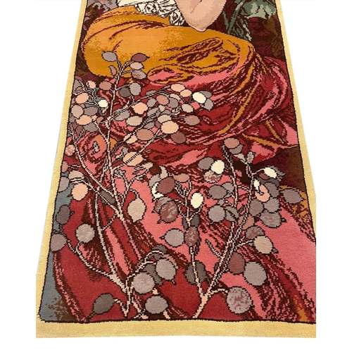 108 - ART NOUVEAU DESIGN DONEGAL RUG, 250cm x 103cm.