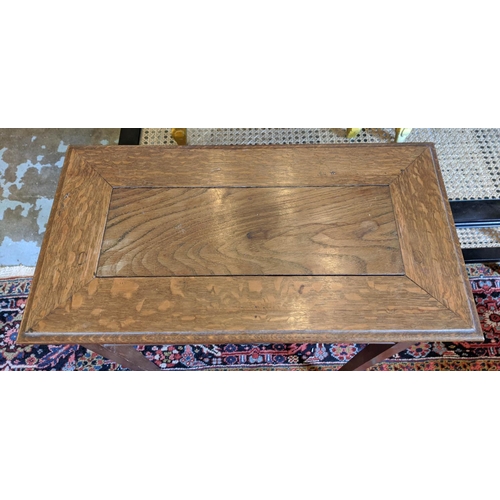 169 - SIDE/HALL TABLE, Edwardian oak, with a frieze drawer, 58cm x 30cm x 76cm H.