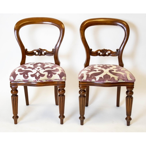 175 - DINING CHAIRS by Frank Hudson & Son Ltd, a set of ten Victorian style mahogany with silver and cut m... 