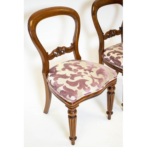 175 - DINING CHAIRS by Frank Hudson & Son Ltd, a set of ten Victorian style mahogany with silver and cut m... 