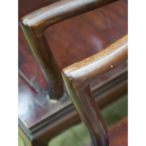 185 - ARMCHAIRS, 96cm H x 52cm W, a pair, Chinese rosewood. (2)