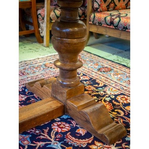 252 - REFECTORY TABLE, 76cm H x 258cm W x 82cm D, 20th century oak.