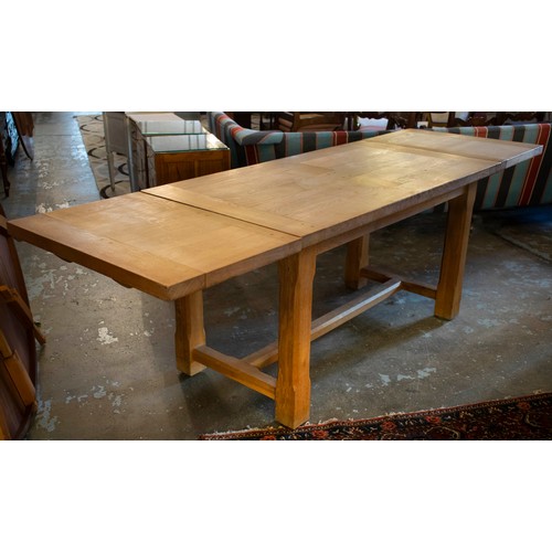 256 - DRAWLEAF TABLE, 76cm H x 140cm W x 74cm D, 240cm extended, contemporary oak.