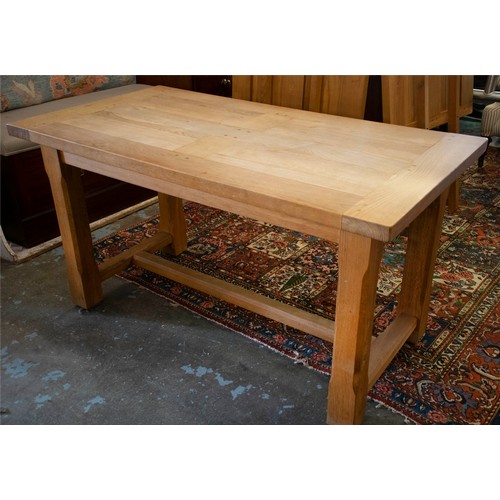 256 - DRAWLEAF TABLE, 76cm H x 140cm W x 74cm D, 240cm extended, contemporary oak.