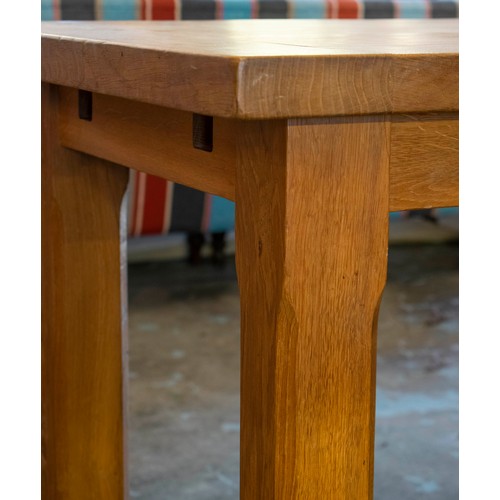 256 - DRAWLEAF TABLE, 76cm H x 140cm W x 74cm D, 240cm extended, contemporary oak.