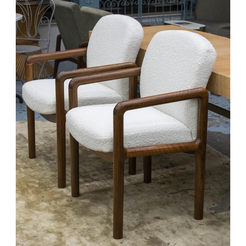 280 - ARMCHAIRS, 88cm H x 59cm W, a pair, Danish manner in boucle upholstery. (2)