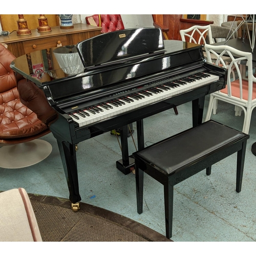 284 - GEM BABY GRAND ELECTRIC PIANO, 140cm W x 110cm D x 96cm H.