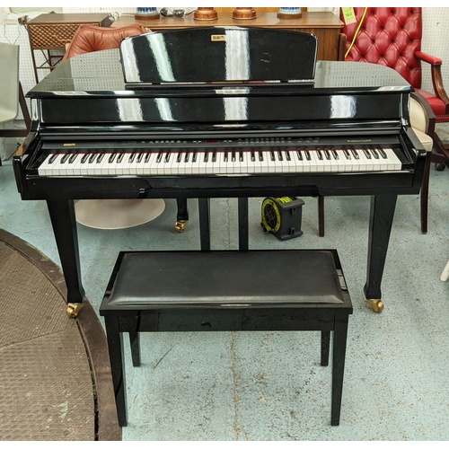 284 - GEM BABY GRAND ELECTRIC PIANO, 140cm W x 110cm D x 96cm H.