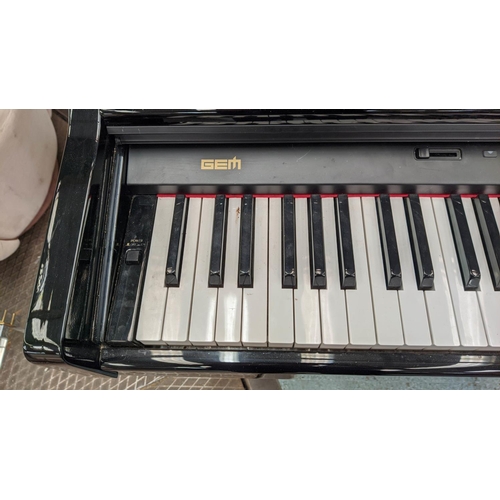 284 - GEM BABY GRAND ELECTRIC PIANO, 140cm W x 110cm D x 96cm H.